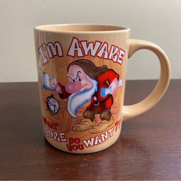 Disney Jerry Leigh Other - Disney Coffee Mug Jerry Leigh SnowWhite Grumpy “I’m awake What More Do You Want”